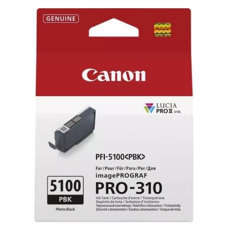 Cartouche Jet d'encre Noir Photo CANON pour Imprimante imagePROGRAF PRO-310 (PFI5100PBK)
