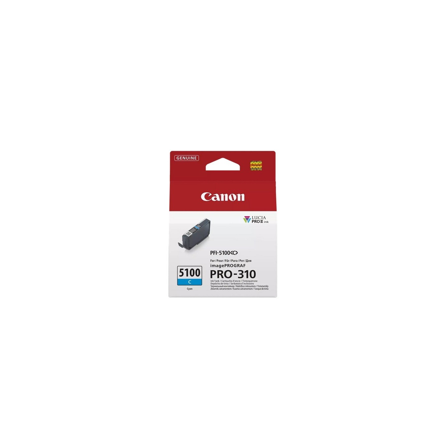 Cartouche Jet d'encre Cyan CANON pour Imprimante imagePROGRAF PRO-310 (PFI5100C)