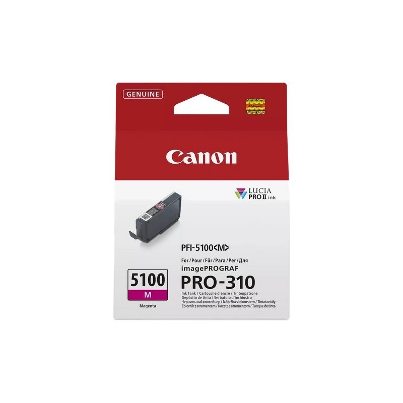 Cartouche Jet d'encre Magenta CANON pour Imprimante imagePROGRAF PRO-310 (PFI5100M)
