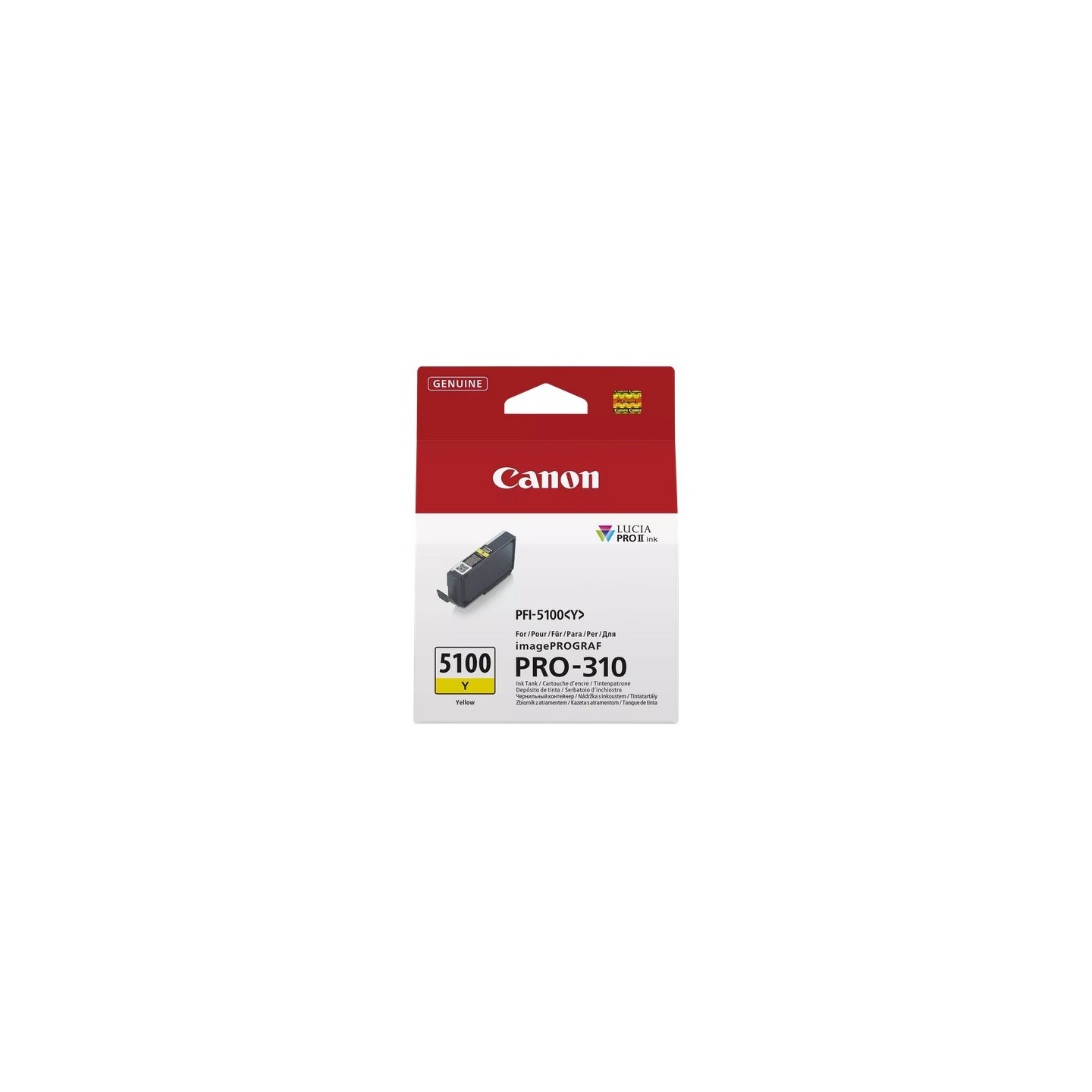 Cartouche Jet d'encre Jaune CANON pour Imprimante imagePROGRAF PRO-310 (PFI5100Y)