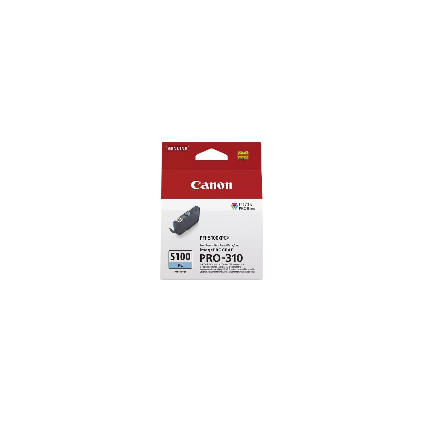 Cartouche Jet d'encre Photo Cyan CANON pour Imprimante imagePROGRAF PRO-310 (PFI5100PC)