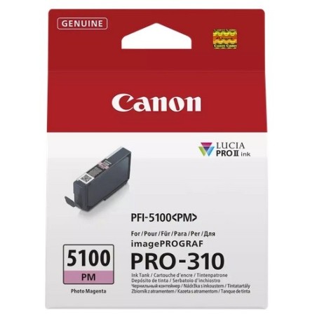 Cartouche Jet d'encre Photo Magenta CANON pour Imprimante imagePROGRAF PRO-310 (PFI5100PM)