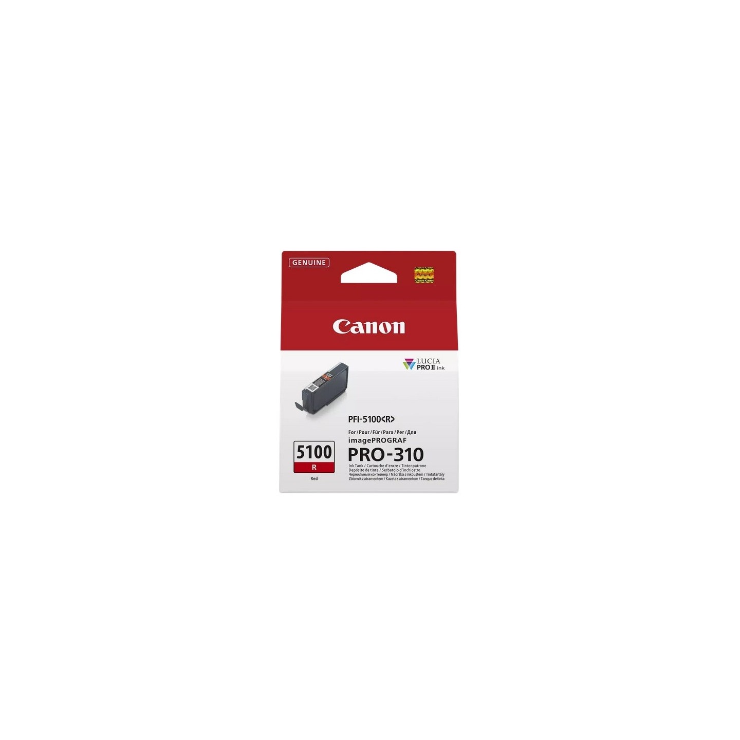 Cartouche Jet d'encre Rouge CANON pour Imprimante imagePROGRAF PRO-310 (PFI5100R)