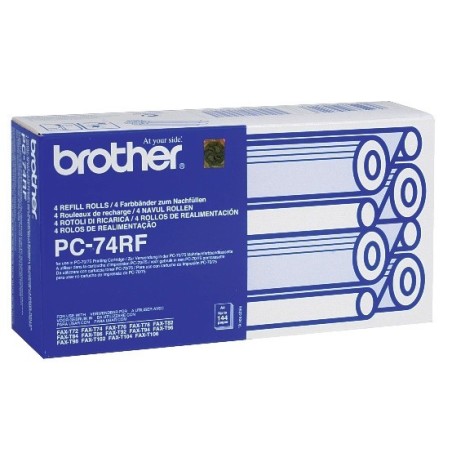 Ruban Thermique Noir Brother PC 74RF (par 4), Toner Express : achat en ligne de Ruban Thermique Noir Brother PC 74RF (par 4) pou