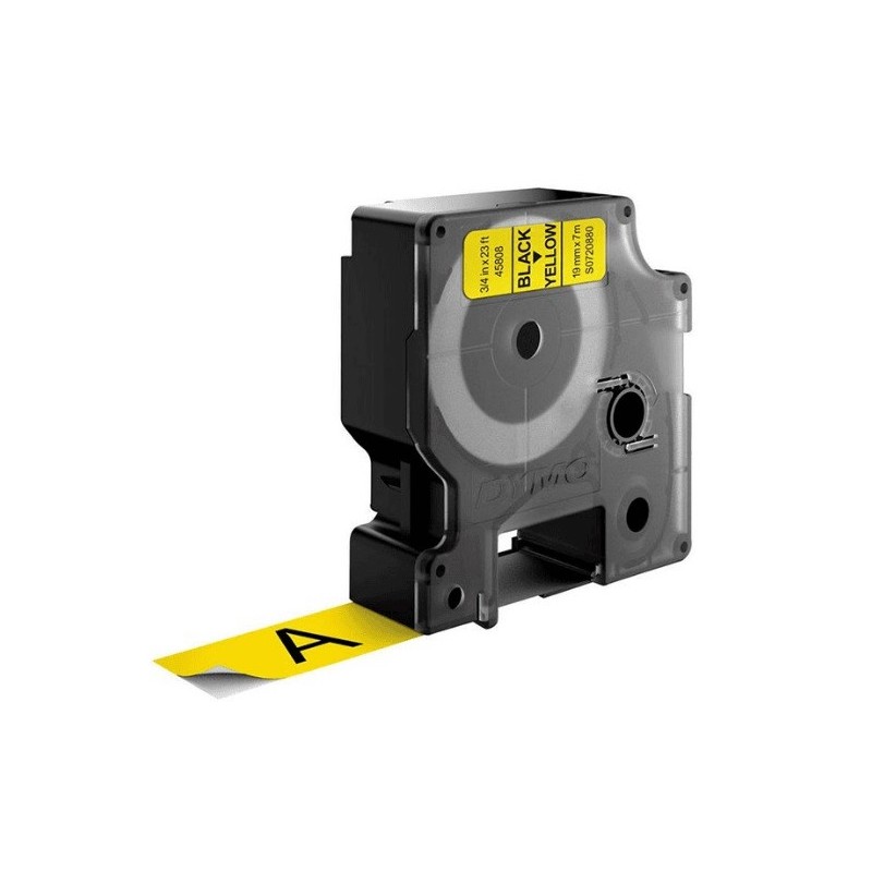Ruban Dymo D1 (45808) 19mm x 7m Noir sur jaune pour LabelManager ...