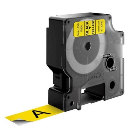 Ruban Dymo D1 (45808) 19mm x 7m Noir sur jaune pour LabelManager ...
