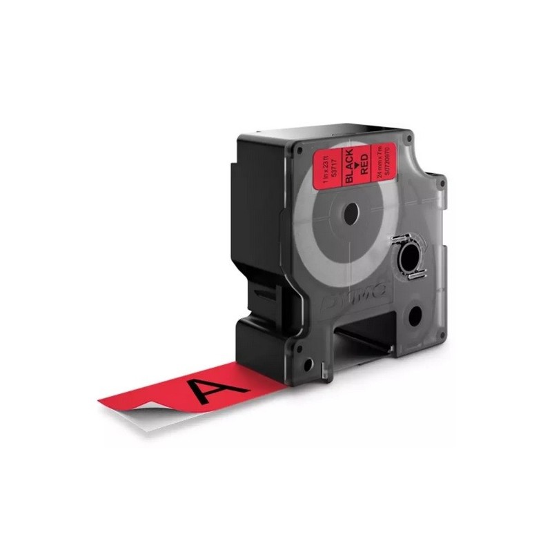 Ruban Dymo D1 (53717) 24mm x 7m Noir sur Rouge pour LabelManager...