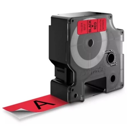 Ruban Dymo D1 (53717) 24mm x 7m Noir sur Rouge pour LabelManager...