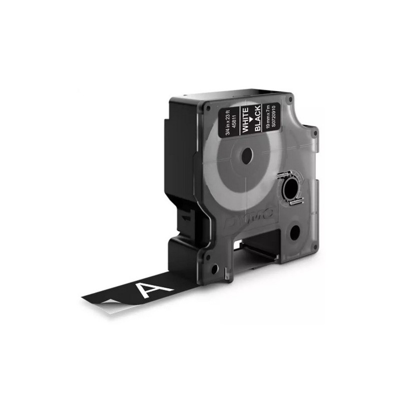 Ruban Dymo D1 (45811) 24mm x 7m Blanc sur Noir pour LabelManager...