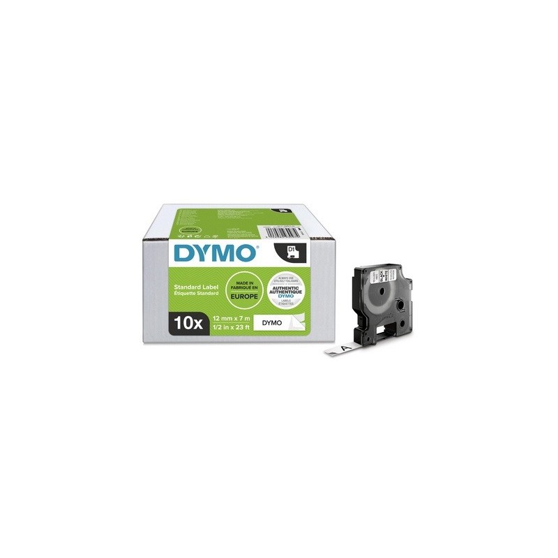 ValuePack 10 Rubans Dymo D1 (40913) - Noir sur blanc - 9mm x 7m Noir DYMO pour LabelManager