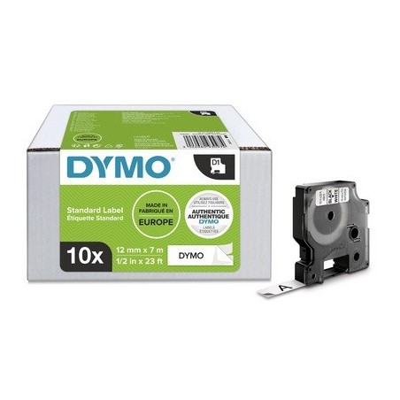 ValuePack 10 Rubans Dymo D1 (40913) - Noir sur blanc - 9mm x 7m Noir DYMO pour LabelManager