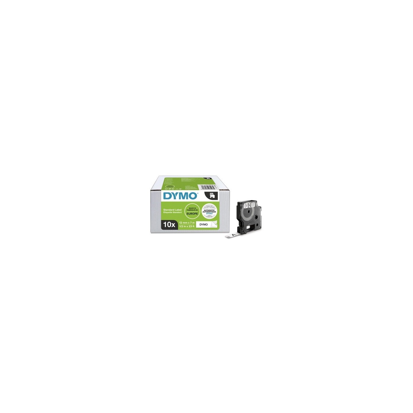 ValuePack 10 Rubans Dymo D1 (40913) - Noir sur blanc - 9mm x 7m Noir DYMO pour LabelManager