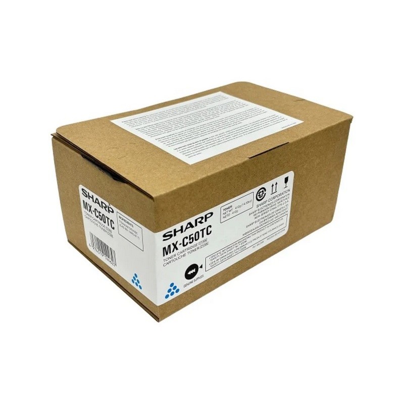 Toner Cyan Sharp pour copieur MX C507F,... (MX-C50TC)