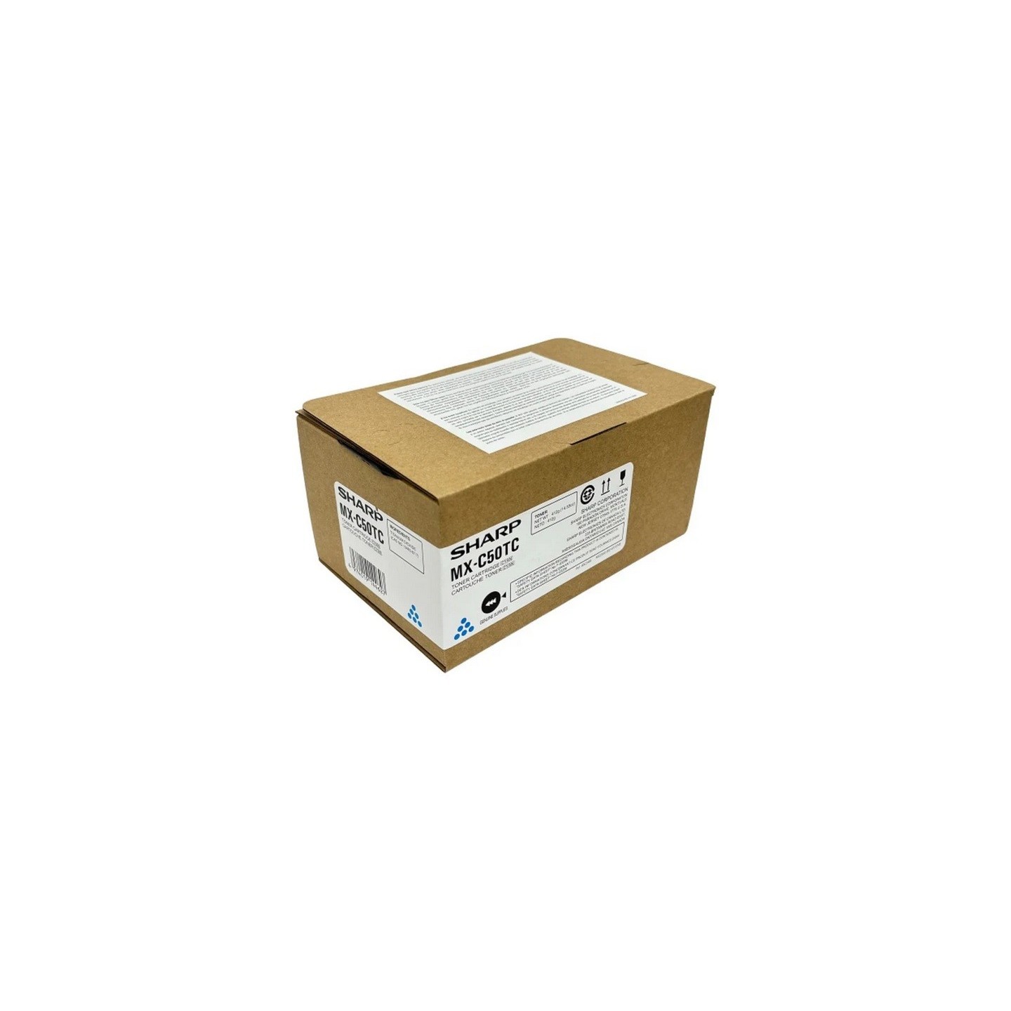 Toner Cyan Sharp pour copieur MX C507F,... (MX-C50TC)