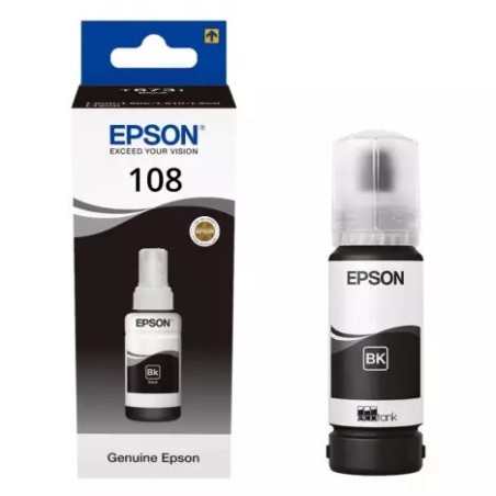 Cartouche Encre Noire EPSON pour EcoTank L8050, L18050, ...(N°108) 