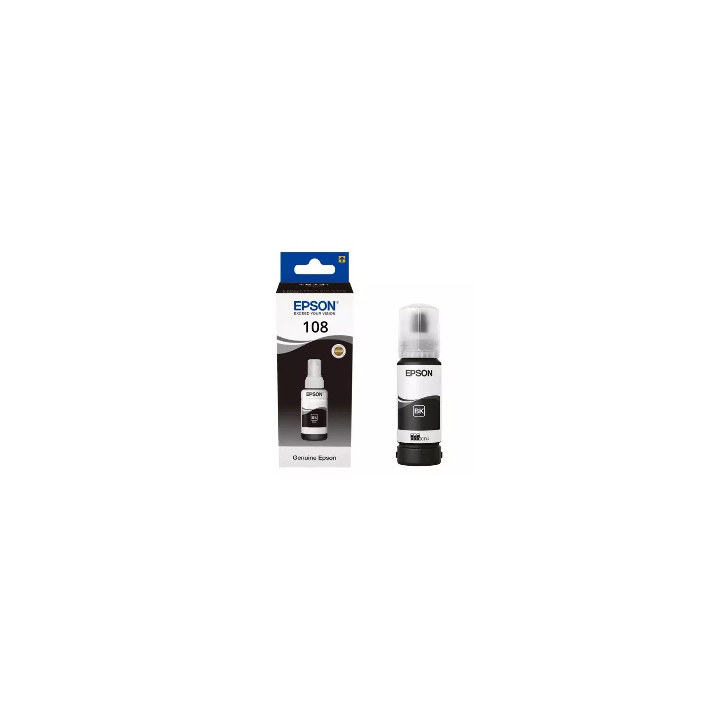 Cartouche Encre Noire EPSON pour EcoTank L8050, L18050, ...(N°108) 