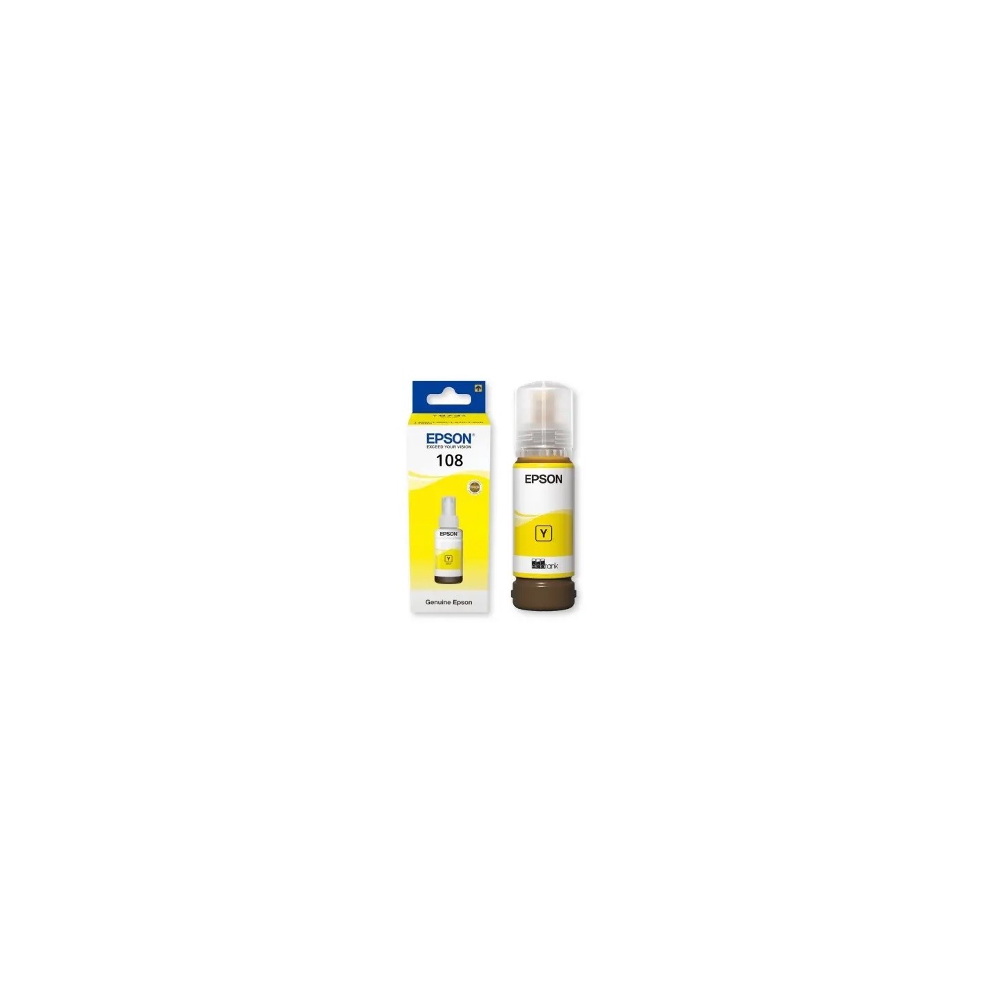 Cartouche Encre Jaune EPSON pour EcoTank L8050, L18050, ...(N°108) 