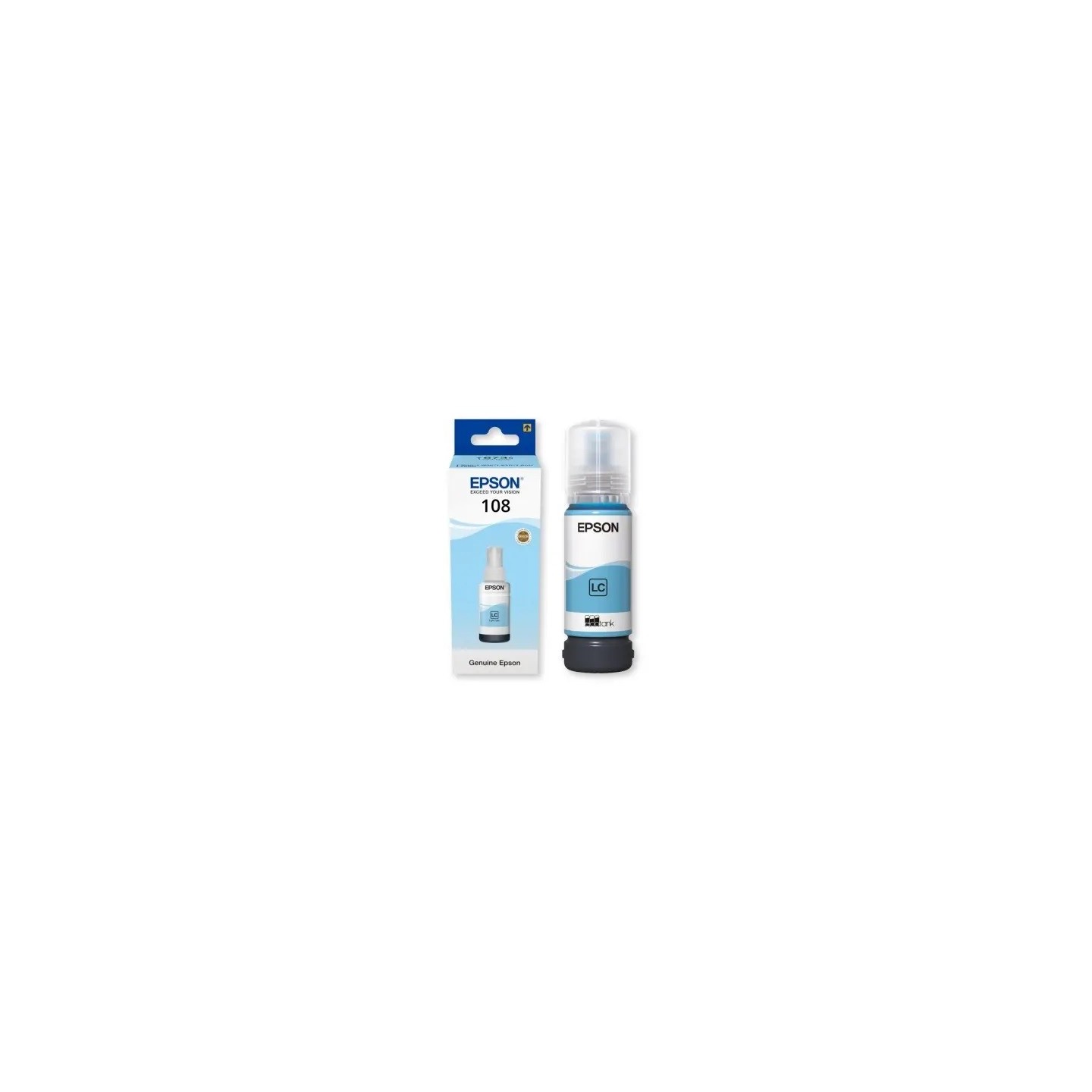 Cartouche Encre Cyan Light  EPSON pour EcoTank L8050, L18050, ...(N°108) 