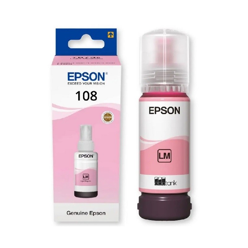 Cartouche Encre Magenta Light EPSON pour EcoTank L8050, L18050, ...(N°108) 