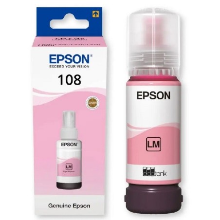 Cartouche Encre Magenta Light EPSON pour EcoTank L8050, L18050, ...(N°108) 