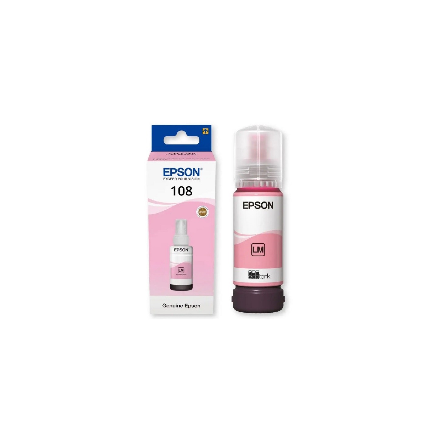 Cartouche Encre Magenta Light EPSON pour EcoTank L8050, L18050, ...(N°108) 