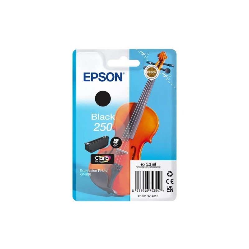 Cartouche noire Epson pour expression photo XP980 (Violon - N° 250)