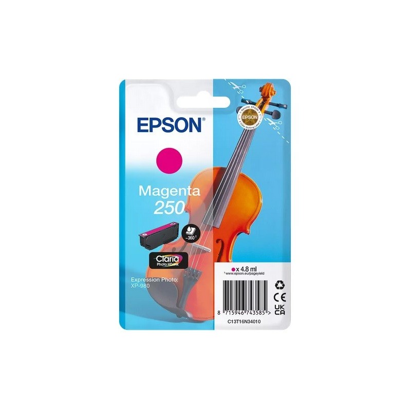 Cartouche Magenta Epson pour expression photo XP980 (Violon - N° 250)