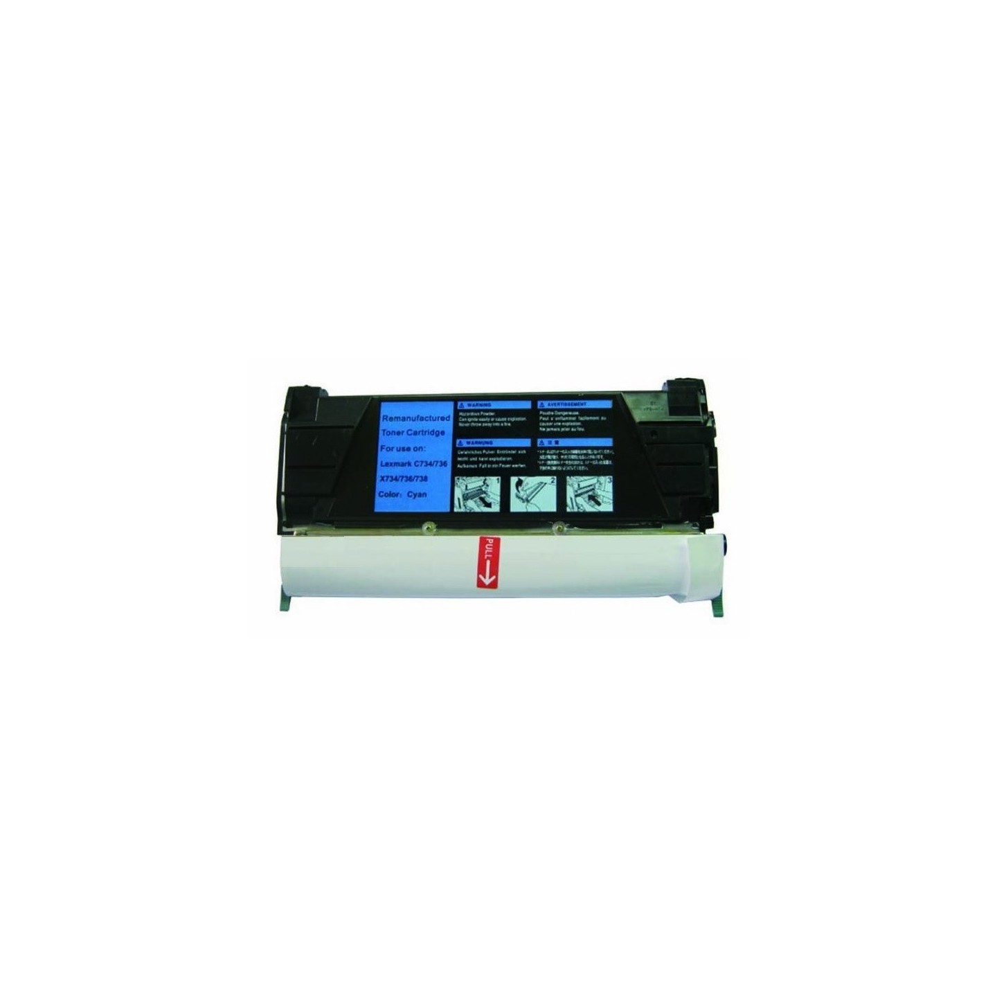 Toner cyan générique pour Lexmark C734 / C736 / X734 / X736 / X738, Toner Express : achat en ligne de Toner cyan générique pour 