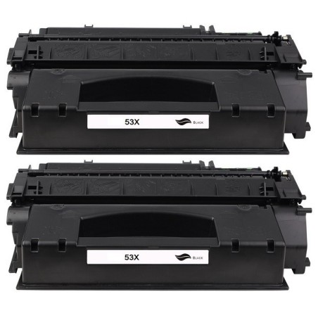 Pack de 2 Toners génériques longue durée pour HP LaserJet P2015 (53X), Toner Express : achat en ligne de Pack de 2 Toners généri