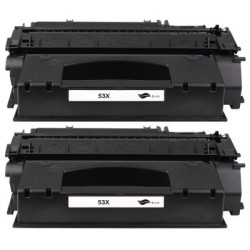 Pack de 2 Toners longue durée générique haute qualité pour HP LaserJet P2015 (53X), Toner Express : achat en ligne de Pack de 2 
