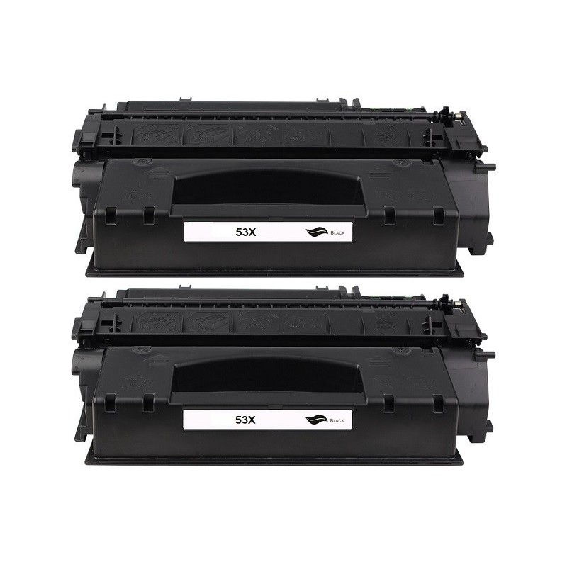 Pack de 2 Toners longue durée générique haute qualité pour HP LaserJet P2015 (53X), Toner Express : achat en ligne de Pack de 2 