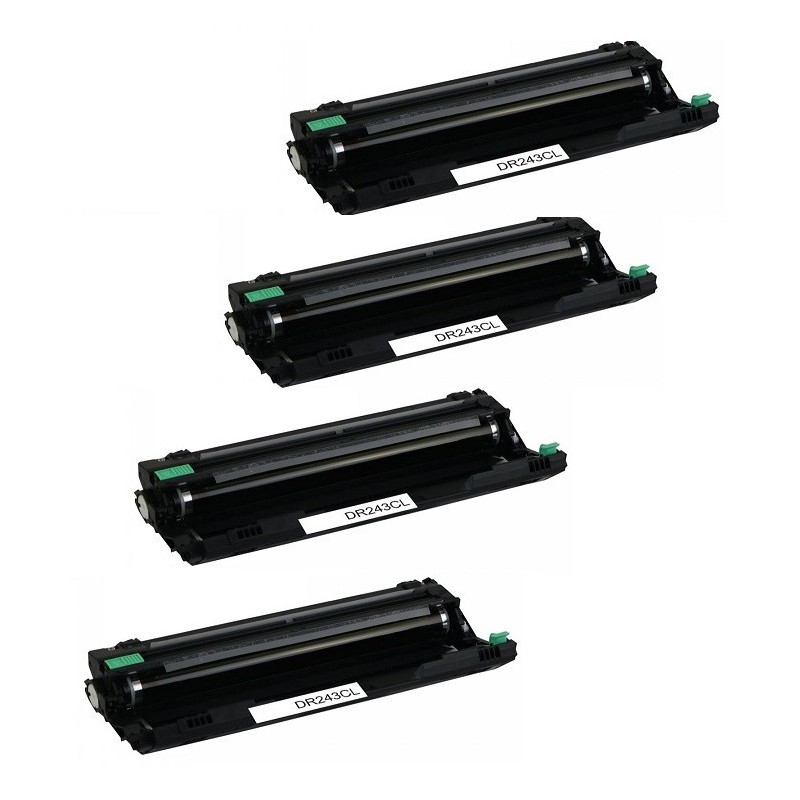 Pack de 4 Unités Tambours génériques pour Brother DCP L3510CDW/ HL L3210CW/ MFC L3710CW ... (DR243CL)