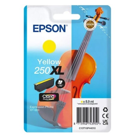 Cartouche d'encre Jaune Haute Capacité Epson pour expression photo XP980 (N° 250XL -Violon)