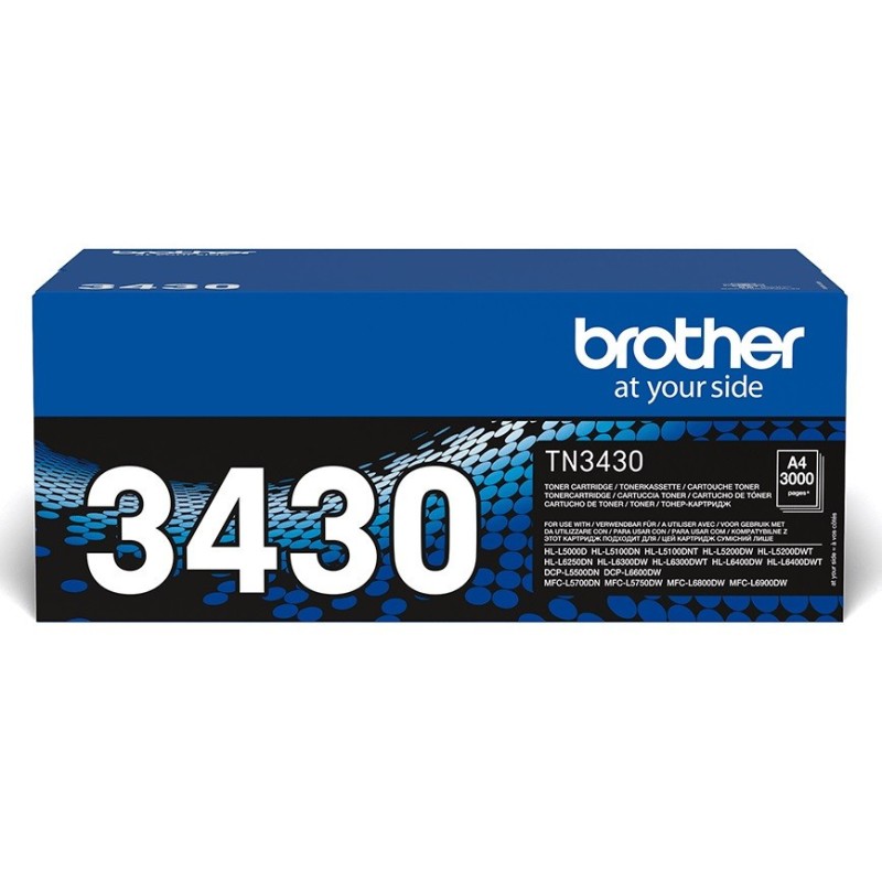 Toner Brother pour DCP-L5500DN/ L5000/ L6600.. (TN3430)