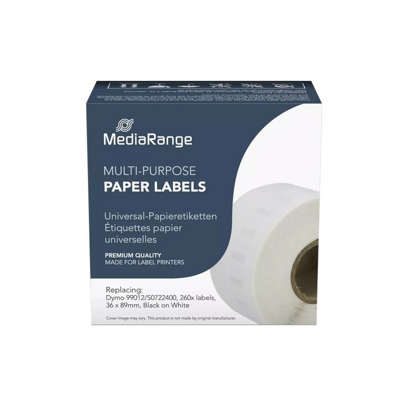 260 Etiquettes papier universelles pour Dymo 36mm x 89 mm (99012)