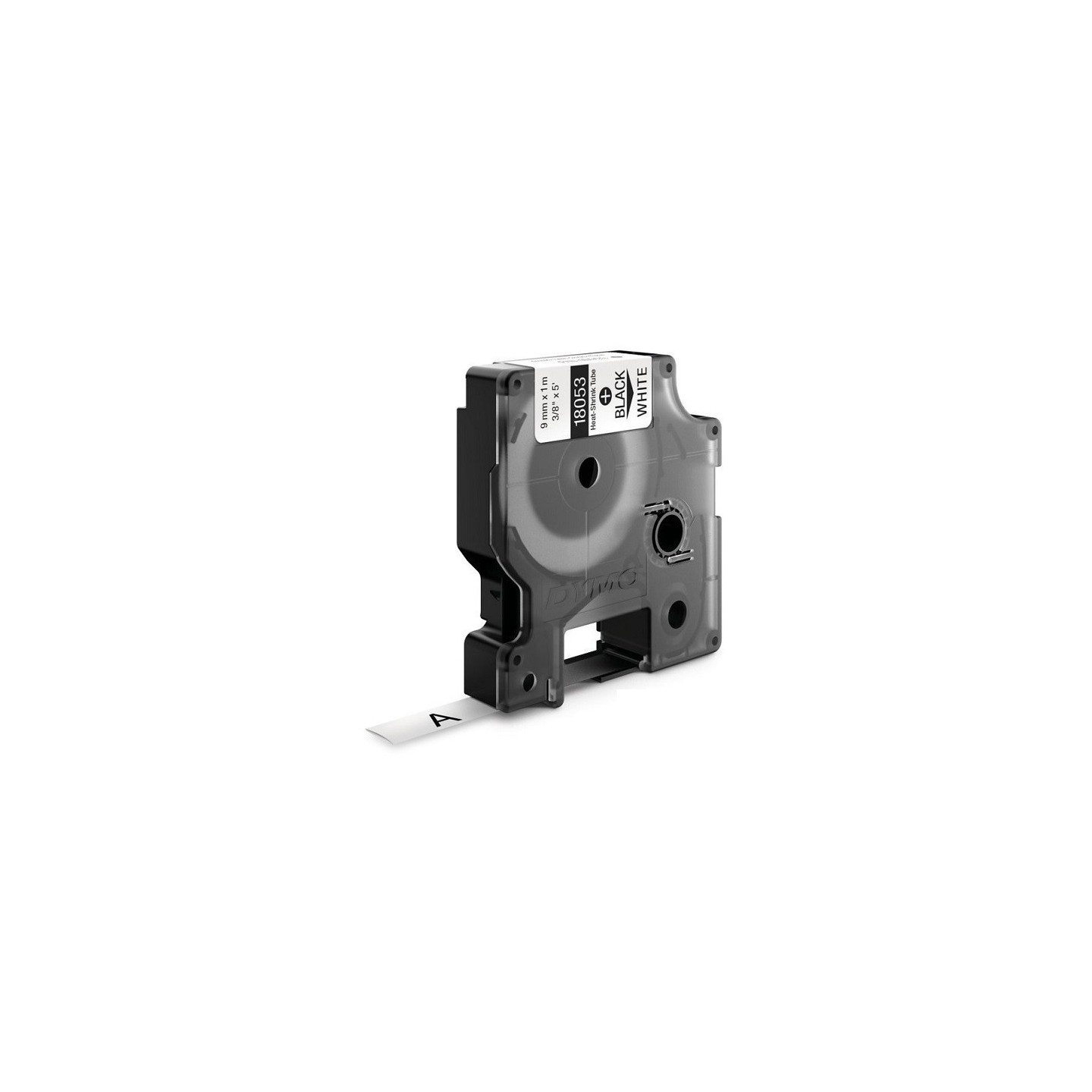 Gaine thermorétractable Dymo IND, 9 mm x 1,5m (Noir/Blanc) - (S0718280)