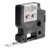 Gaine thermorétractable Dymo IND, 12 mm x 1,5m (Noir/Blanc) - (S0718300)