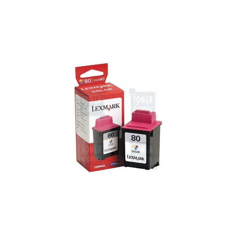 Cartouche couleur Lexmark pour ColorJetPrinter 3200 (N°80), Toner Express : achat en ligne de Cartouche couleur Lexmark pour Col