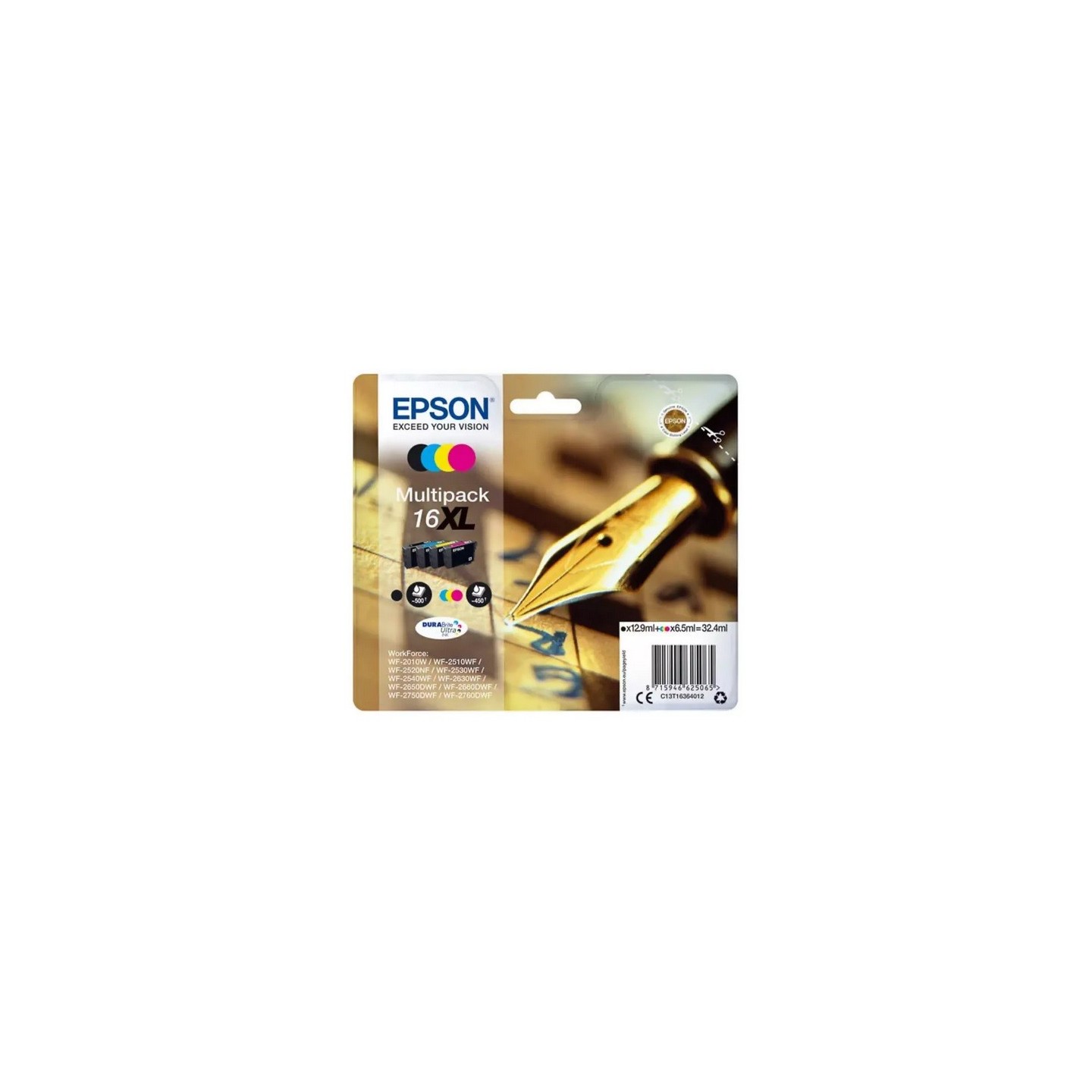 Multipack haute capacité Epson pour WorkForce WF-2010w / WF-2520nf ... (N°16XL - Plume), Toner Express : achat en ligne de Multi