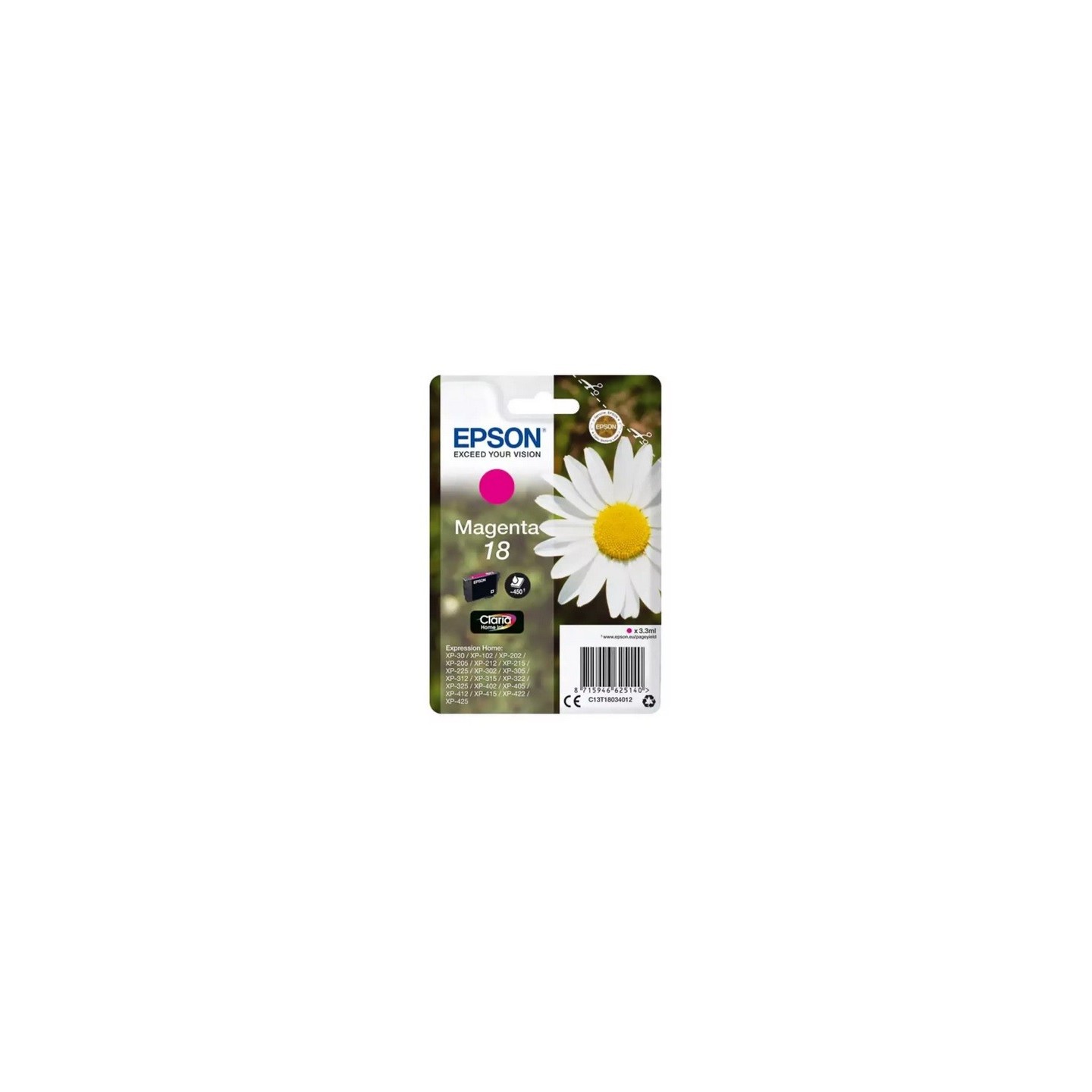 Cartouche magenta EPSON pour Expression Home XP-205 / XP-30 ... (N°18), Toner Express : achat en ligne de Cartouche magenta EPSO