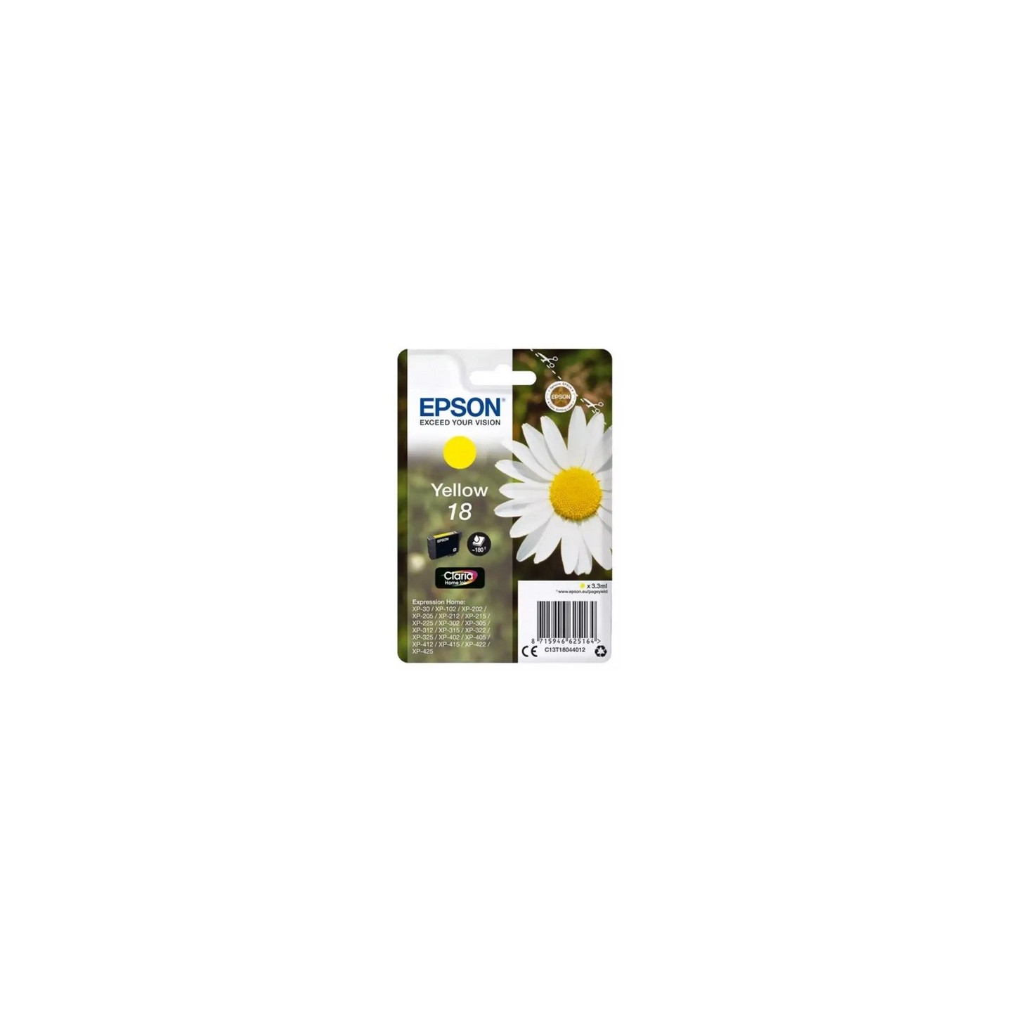 Cartouche jaune EPSON pour Expression Home XP-205 / XP-30 ... (N°18), Toner Express : achat en ligne de Cartouche jaune EPSON po