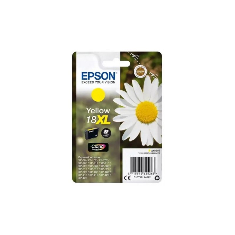 Cartouche jaune haute capacité EPSON pour Expression Home XP-205 / XP-30 ... (N°18XL), Toner Express : achat en ligne de Cartouc