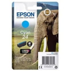 Cartouche cyan éléphant Epson série 24 pour expresssion photo XP750 / XP850, Toner Express : achat en ligne de Cartouche cyan él