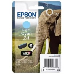 Cartouche cyan clair éléphant Epson série 24 pour expresssion photo XP750 / XP850, Toner Express : achat en ligne de Cartouche c