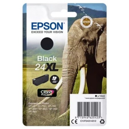 Cartouche noire XL éléphant Epson série 24XL pour expresssion photo XP750 / XP850, Toner Express : achat en ligne 