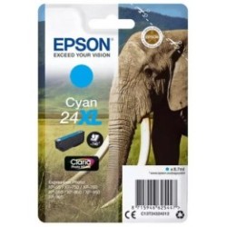 Cartouche cyan XL éléphant Epson série 24XL pour expresssion photo XP750 / XP850, Toner Express : achat en ligne de Cartouche