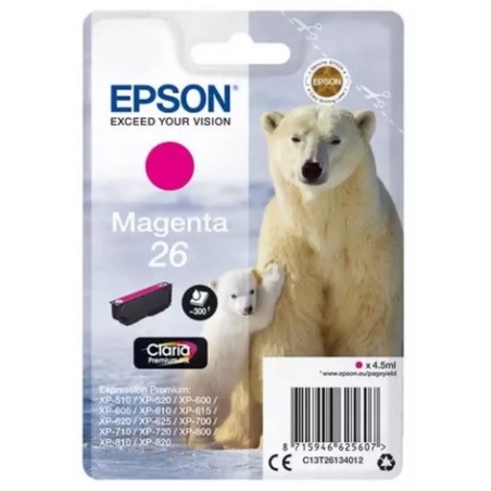 Cartouche magenta EPSON pour Expression Home XP-600... (N°26) (ours), Toner Express : achat en ligne de Cartouche magenta EPSON 