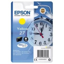 Cartouche d'encre jaune Epson pour WorkForce 3620/ 3640/7620DTWF .. (n°27) (réveil), Toner Express : achat en ligne de Cartouche