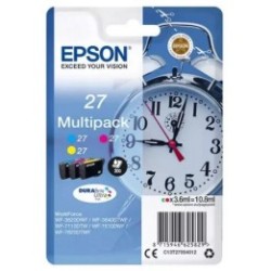 Multipack 3 couleurs (cyan, magenta, jaune) Epson pour WorkForce 3620/ 3640/7620DTWF .. (n°27) (réveil), Toner Express : achat e