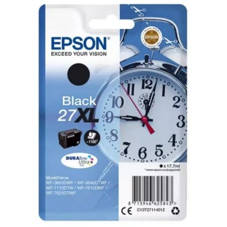 Cartouche d'encre noire XL Epson pour WorkForce 3620/ 3640/7620DTWF .. (n°27XL) (réveil), Toner Express : achat en ligne de Cart